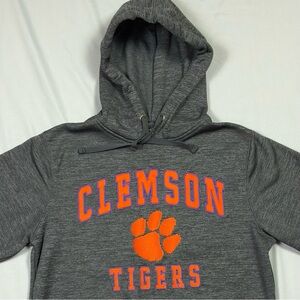 COLOSSEUM Clemson Tigers Adult Small Gray Hoodie Sweatshirt Drawstring Pocket